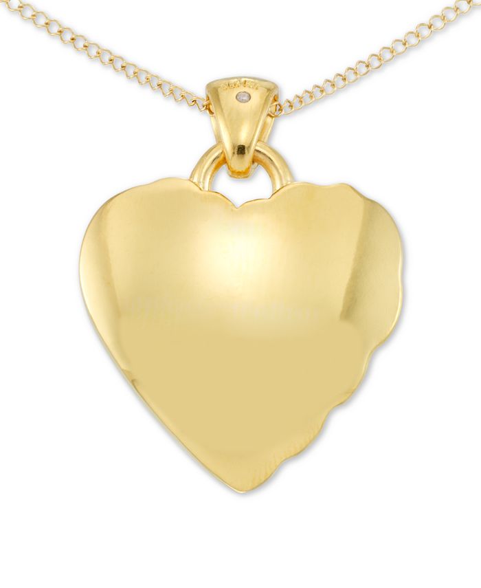 Signature Gold Diamond Accent Heart 18
