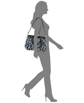 Brahmin Raelynn Cobalt Ballington Embossed Leather Satchel Macy s