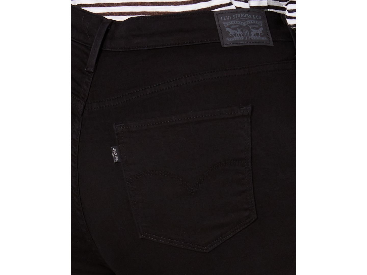 Женские джинсы Levi's Trendy Plus Size 721 High-Rise Skinny, цвет: Чёрный пионовый — фото 5
