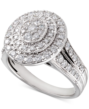 image of Diamond Multi-Halo Diamond Engagement Ring (1 ct. t.w.) in 14k White Gold