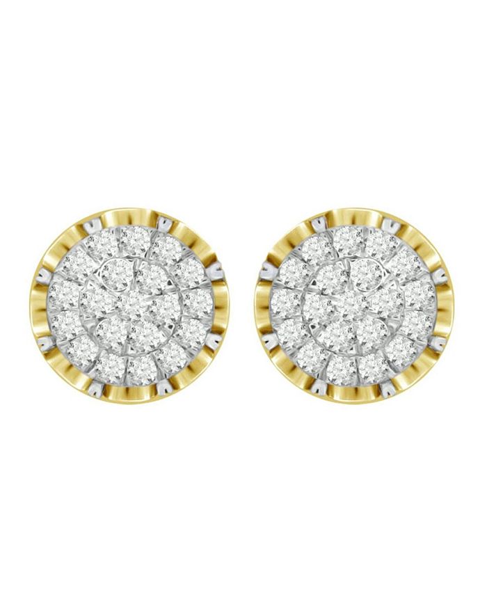 Macy's - Men's Diamond (1 ct.t.w.) Earring Set in 10k Yellow Gold