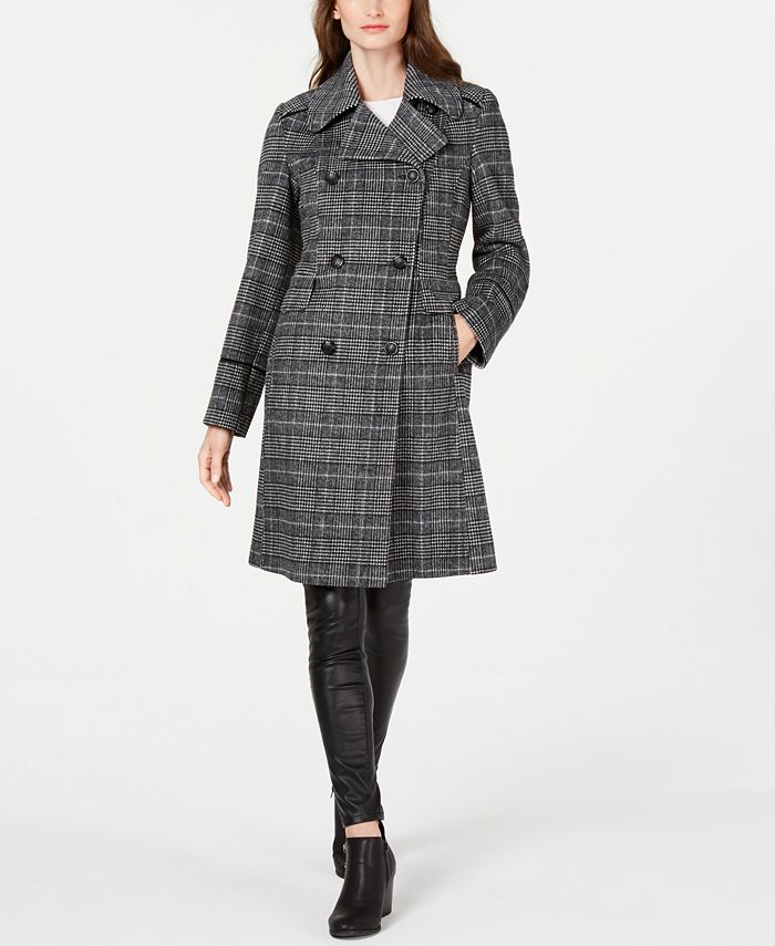 Vince Camuto Double-Breasted Walker Coat - Macy's