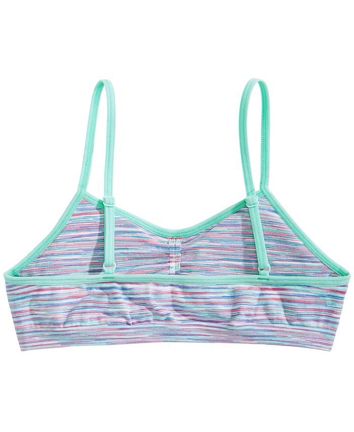 Maidenform Little & Big Girls Striped Ruched Cropped Bra & Reviews ...