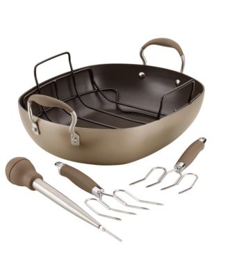 Anolon Advanced Home Hard-Anodized 16" x 13" Nonstick Roaster Set