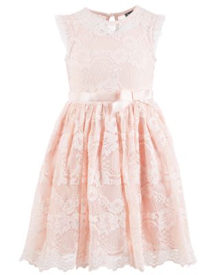 Pink & Violet Toddler Girls Scalloped-Hem Lace Dress - Macy's