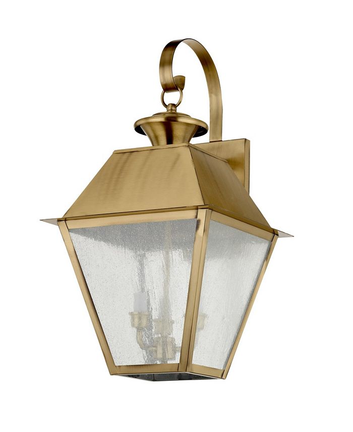 Livex - Mansfield 3-Light Outdoor Wall Lantern