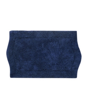 Home Weavers Waterford Bath Rug, 24" X 40" In Navy Blue