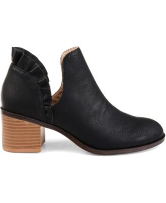 Women's Lennie Ruffle Detail Stacked Block Heel Booties