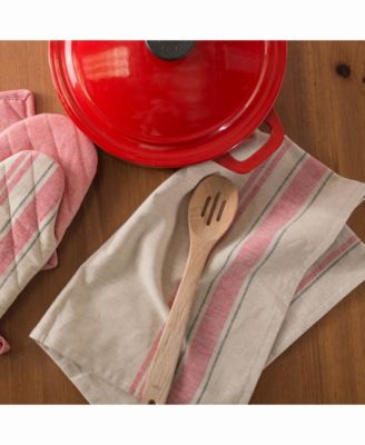 Chambray French Stripe Woven Dishtowel, Set of 3