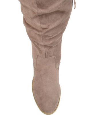 Women's Kaison Wide Calf Stacked Heel Over The Knee Boots