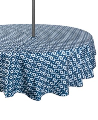 Ikat Outdoor Tablecloth with Zipper 60" Round