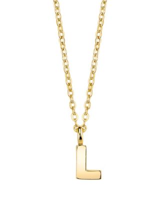 Gold-Tone Initial Necklace 20"