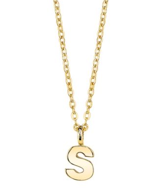 Gold-Tone Initial Necklace 20"