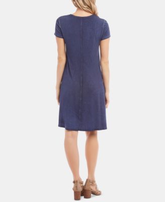 Karen Kane Women's Abby T-Shirt Dress - Long Sleeve Pullover Dress With Scoop Neck - View #9
