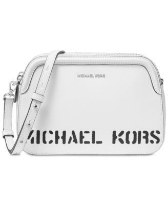 michael kors double zip crossbody black