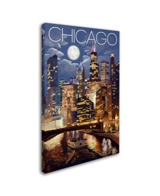 Lantern Press 'Chicago 1' Canvas Art - 12" x 19"