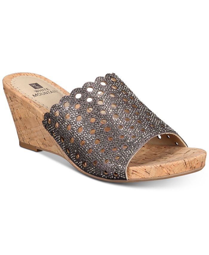 white mountain embellished sandals