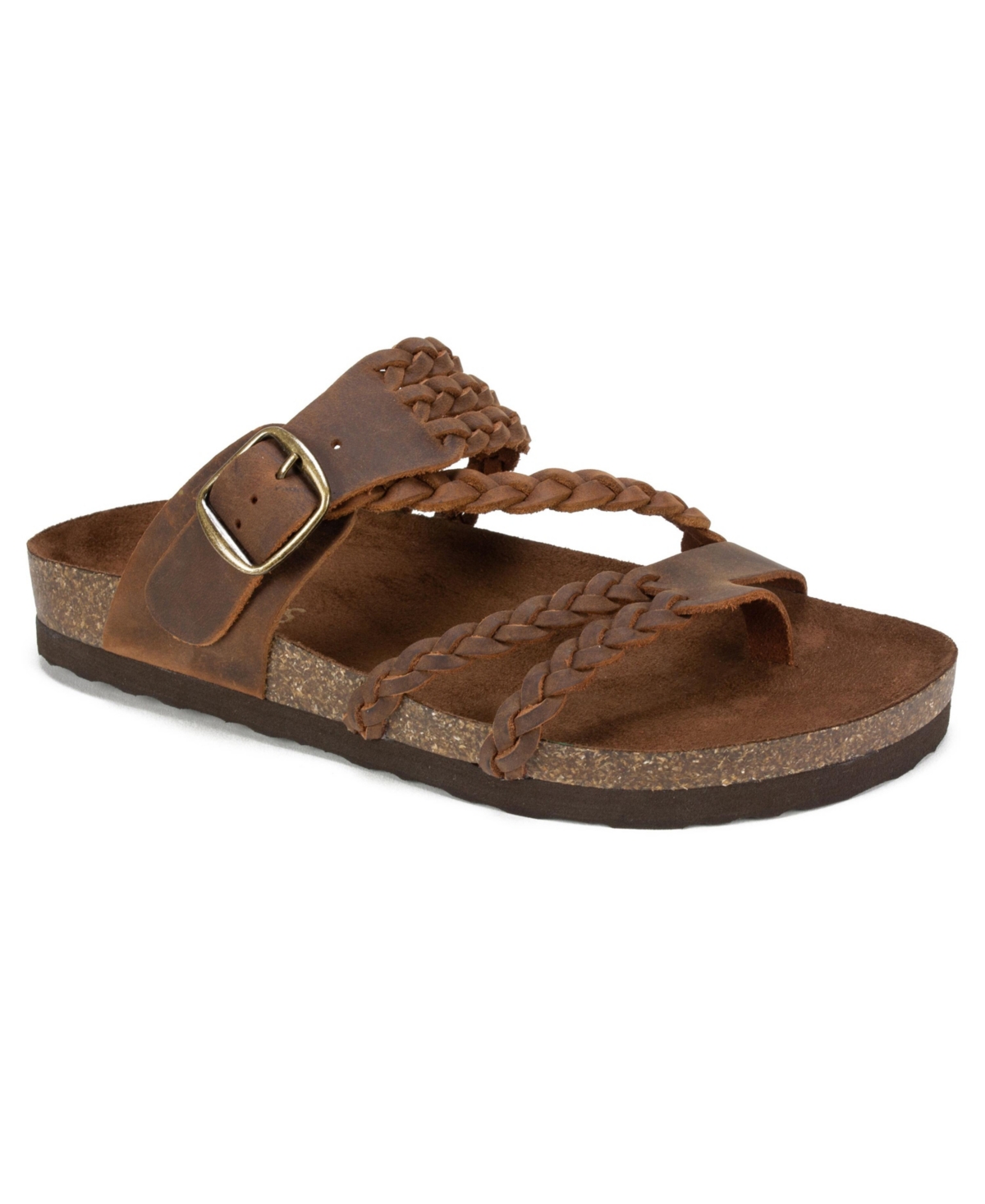 Shop White Mountain Women's Hayleigh Footbed Sandals In Brown,leather