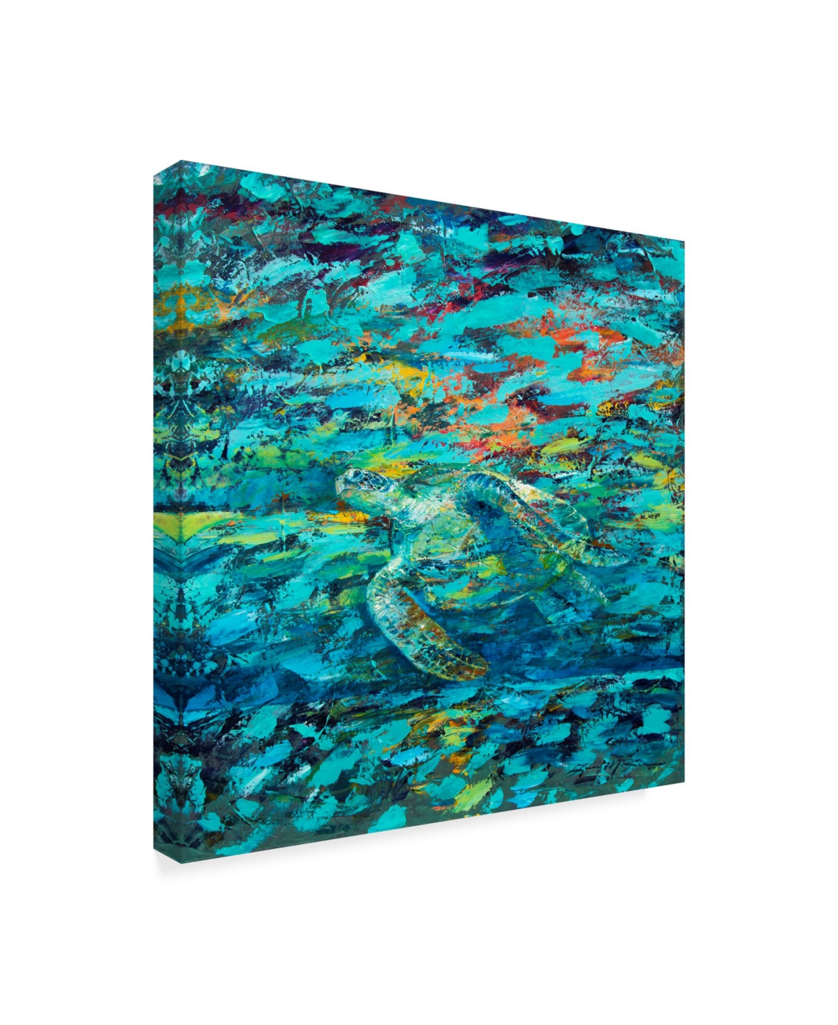 Lucy P. Mctier 'Kemps Ridley Turtle Hidden Treasure' Canvas Art -