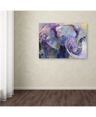 Richard Wallich 'Blue Elephant' Canvas Art - 35" x 47"