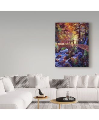 David Lloyd Glover 'Stone Bridge At Royal Gardens' Canvas Art - 19