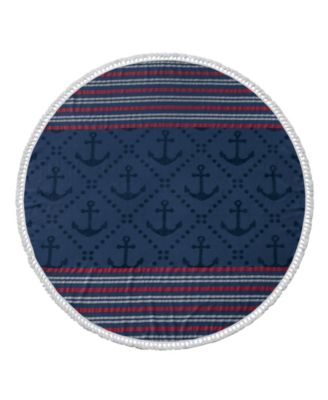 Enchante Home - Anchor Turkish Cotton Round Beach Towel