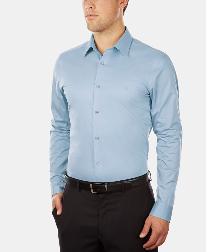 Calvin Klein Men's Slim-Fit Stretch Flex Collar Dress Shirt, Online ...