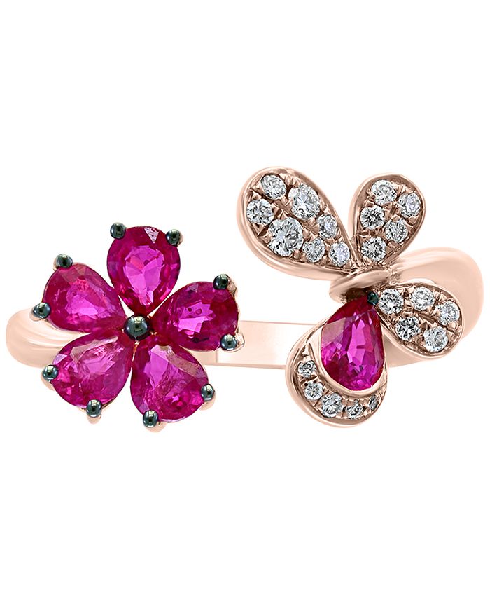 EFFY Collection EFFY® Certified Ruby (1-1/10 ct. t.w.) & Diamond (1/8 ...