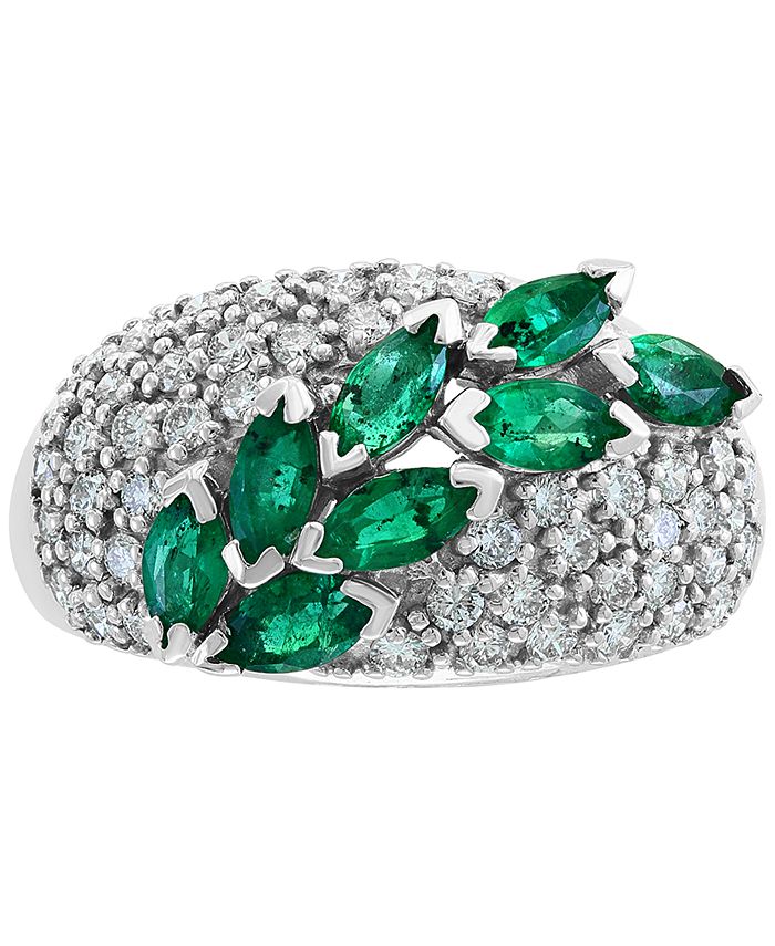 EFFY Collection EFFY® Emerald (1-1/4 ct. t.w.) & Diamond (3/4 ct. t.w ...