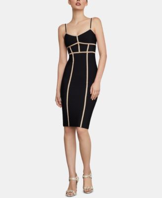 bcbg gold bandage dress BCBG Max Azria