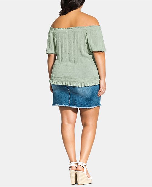 City Chic Trendy Plus Size OffTheShoulder Top & Reviews Tops Plus