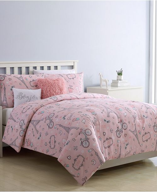 When I Am In Paris 4 Pc Twin Comforter Set