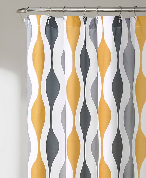 Lush Décor Mid Century Geo 72" x 72" Shower Curtain & Reviews Shower