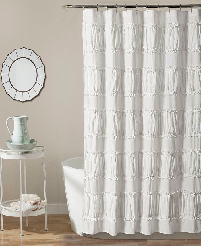 Lush Décor - Nova Ruffle 72" x 72" Shower Curtain