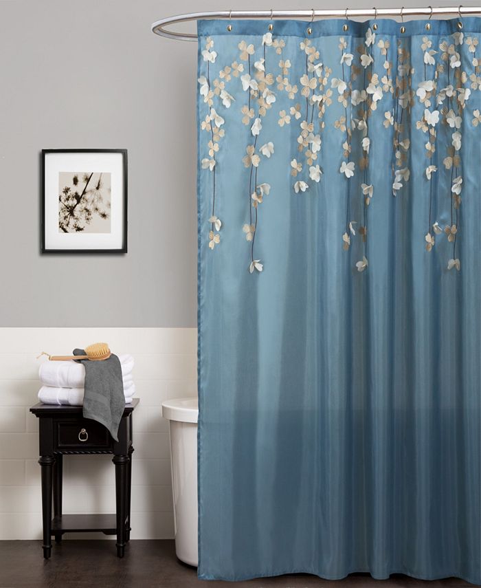Lush Décor Flower Drops 72" x 72" Shower Curtain & Reviews Shower
