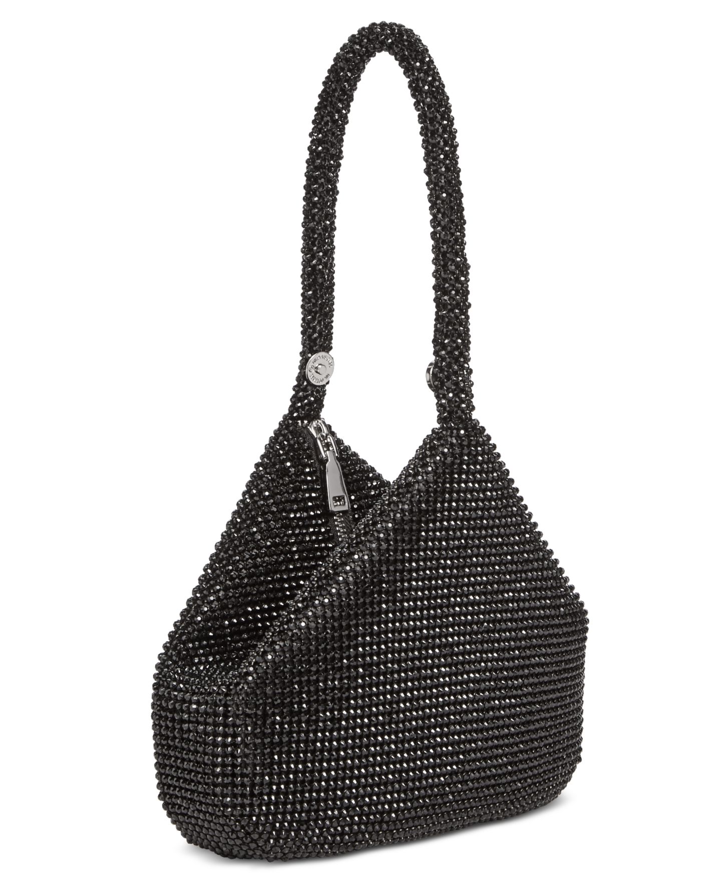 Сумка I.N.C. International Concepts Doris Sparkle Mesh Pouch, цвет: Чёрный / Серебряный — фото 3