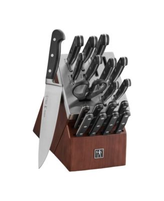 Henckels Forged Accent 20 Piece Self-Sharpening Knife Block Set, Off-White  Handles