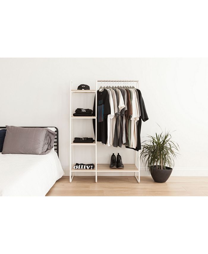 IRIS USA Metal Garment Rack With Wood Shelves & Reviews - Home - Macy's
