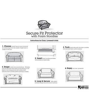 P/Kaufmann Home - Innovative Textile Solutions Belmont Leaf Secure Fit Sofa Furniture Cover Slipcover