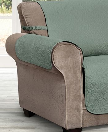 P/Kaufmann Home - Innovative Textile Solutions Belmont Leaf Secure Fit Loveseat Furniture Cover Slipcover