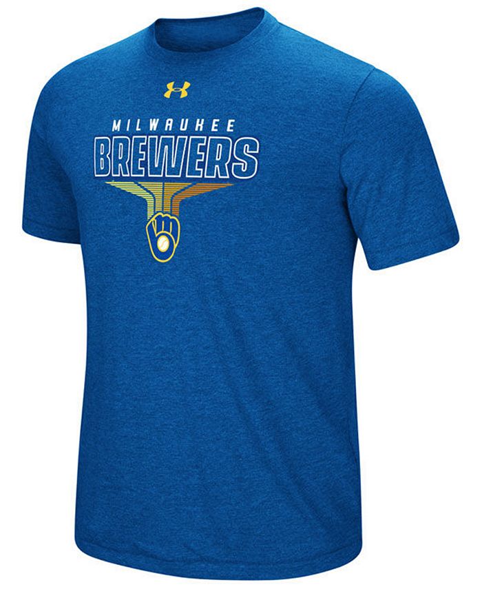 Under Armour Men's Milwaukee Brewers Coop Breakout T-Shirt - Macy's