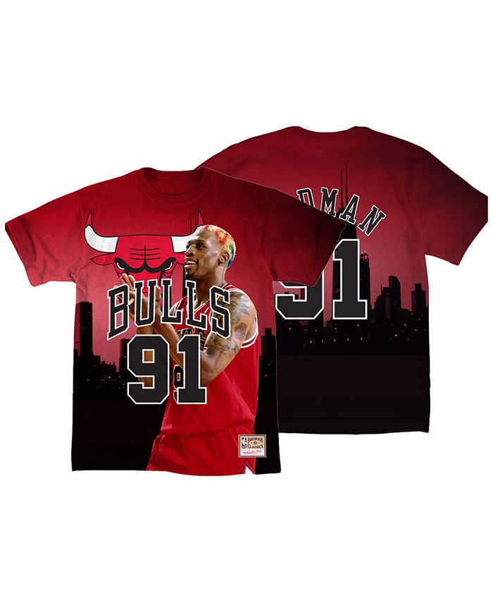 Ballade Manchuriet Viva Mitchell & Ness Men's Dennis Rodman Chicago Bulls City Pride Name And  Number T-Shirt - Macy's