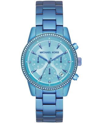 women's blue michael kors watch
