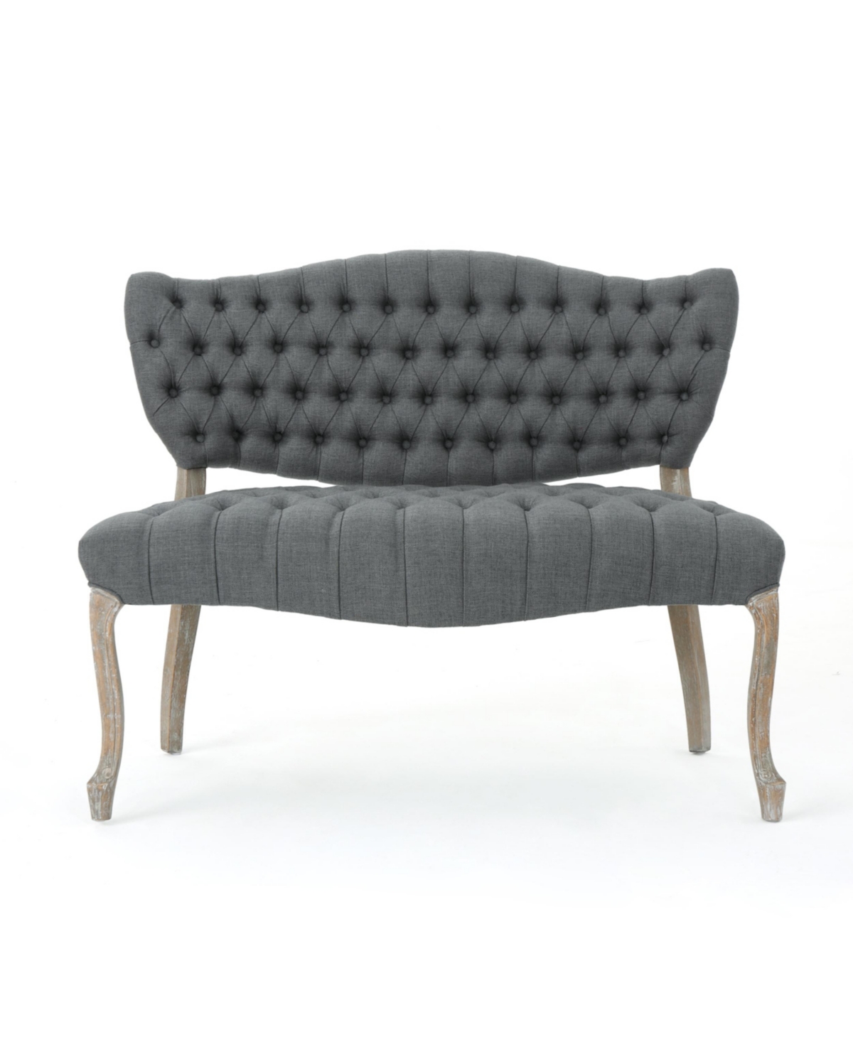 Noble House Benno 47" Loveseat In Dark Grey