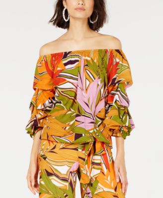 Royalty Clothing Brand - Printed Off-The-Shoulder Top
