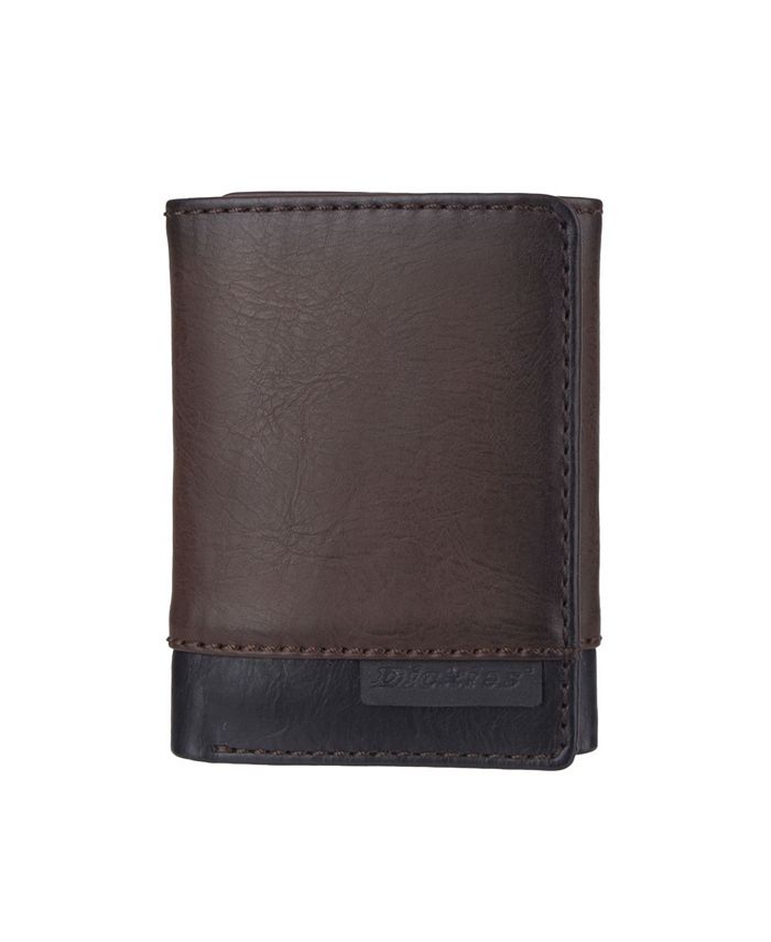 Dickies Men's Two Tone Premium Trifold Leather Wallet - Macy's