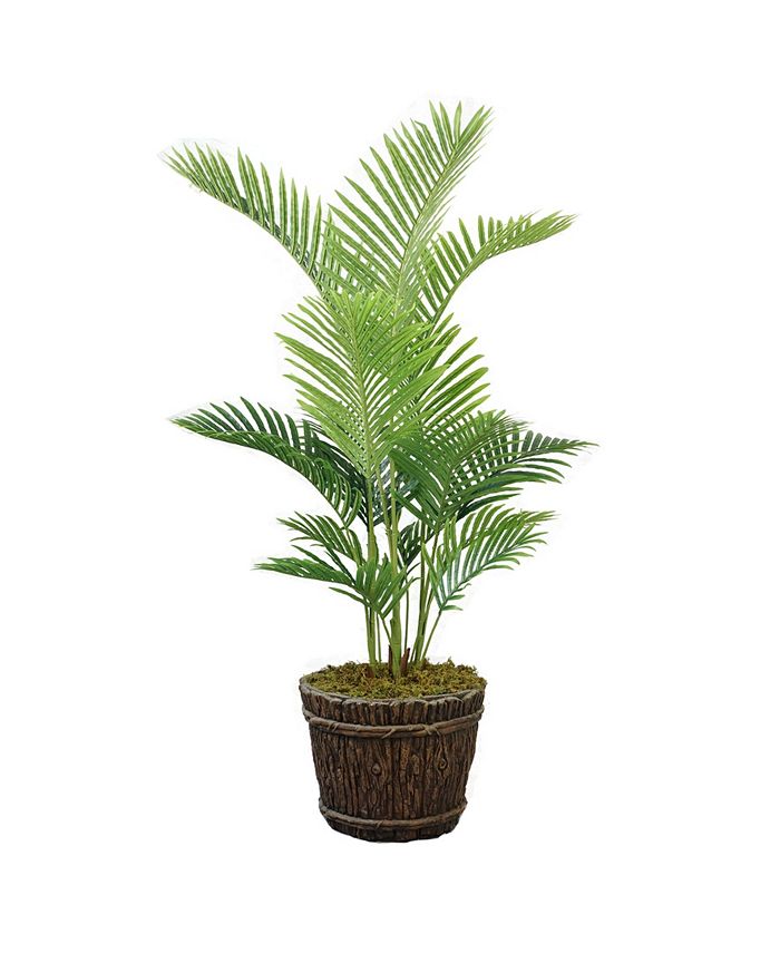 Vintage Home - Artificial Faux 56" Tall Real Touch Palm Tree With Eco Planter