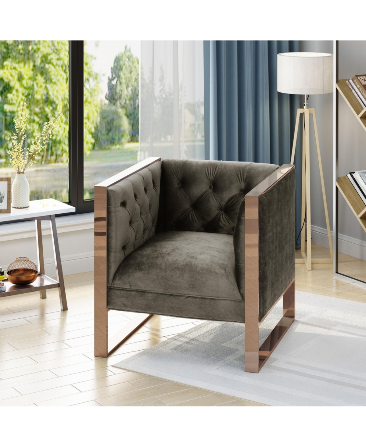 Noble House Lorelei Club Chair In Grey