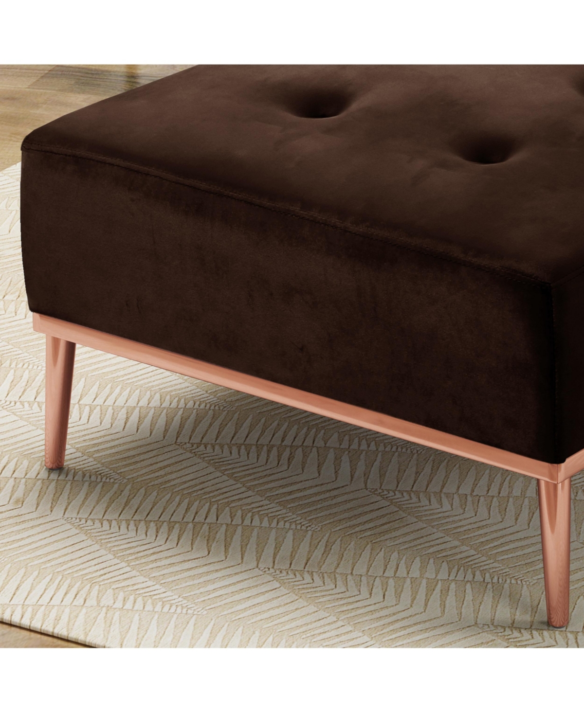 Noble House Amman Ottoman In Chocolate
