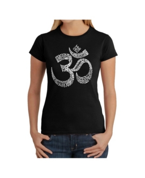 image of Women-s Word Art T-Shirt - Poses Om
